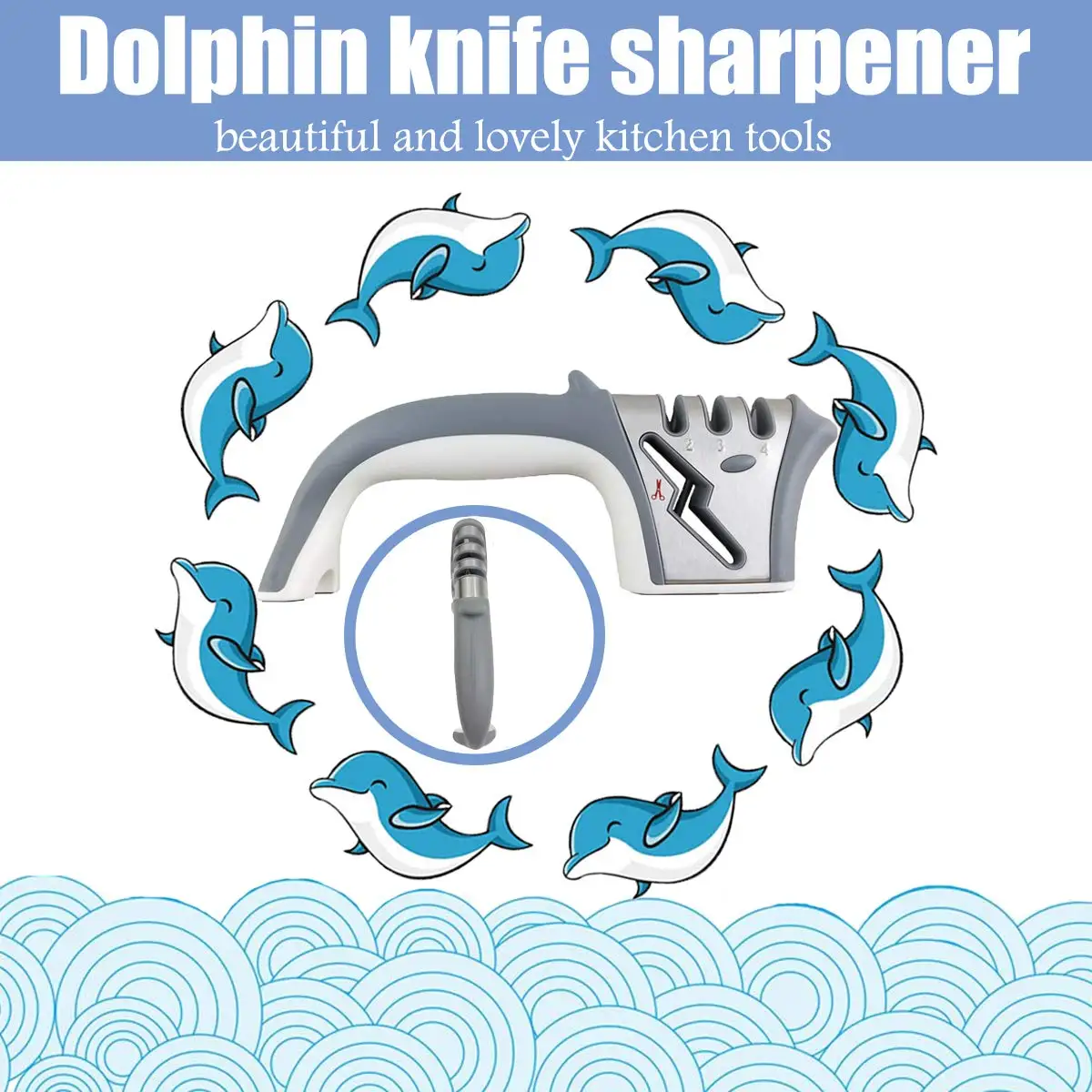 Sharpener,Professional 4 in 1 Manual Knives Scissor Sharpeners,Chef's Choice Kitchen Sharpening with Ceramic,Tungsten Steel,Diam