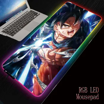 

MRGBEST Anime Dragon Ball Colorful Gaming RGB LED Light Mouse Mat Computer Soft Mousepad Anti-slip Mouse Pad Keyboard Desk Mat