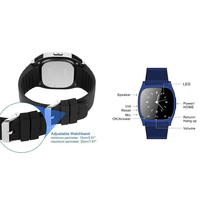 Abkt-bluetooth наручные Смарт Horloge M26 водонепроницаемые Смарт-часы с функцией вызова, музыкальным шагомером, фитнес-трекером для Android смартфона PK A1