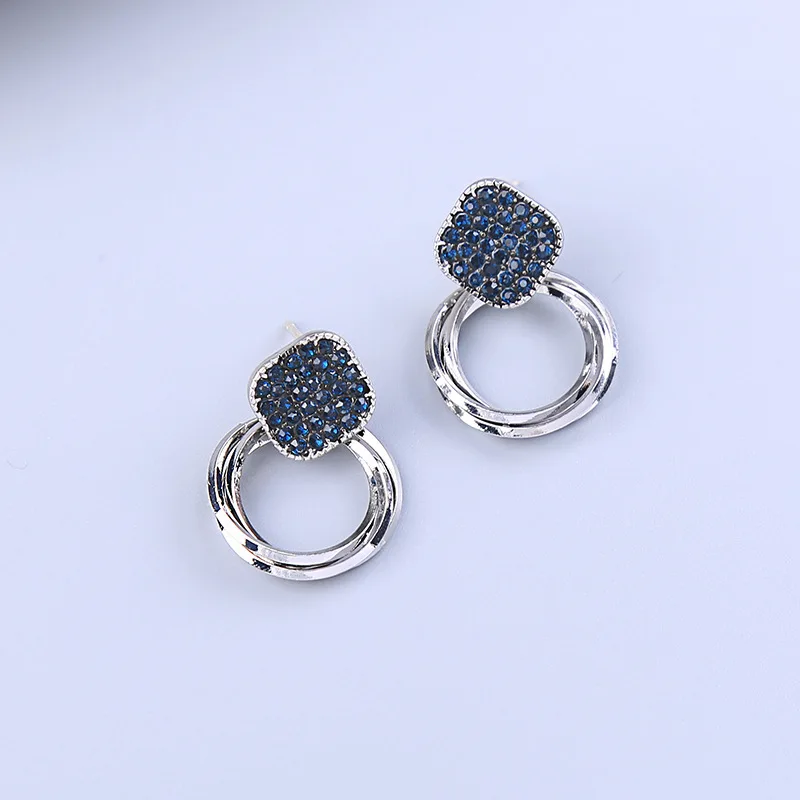 Серьги из стерлингового серебра S925 пробы, женские серьги с двойным слоем, модные серьги, новинка