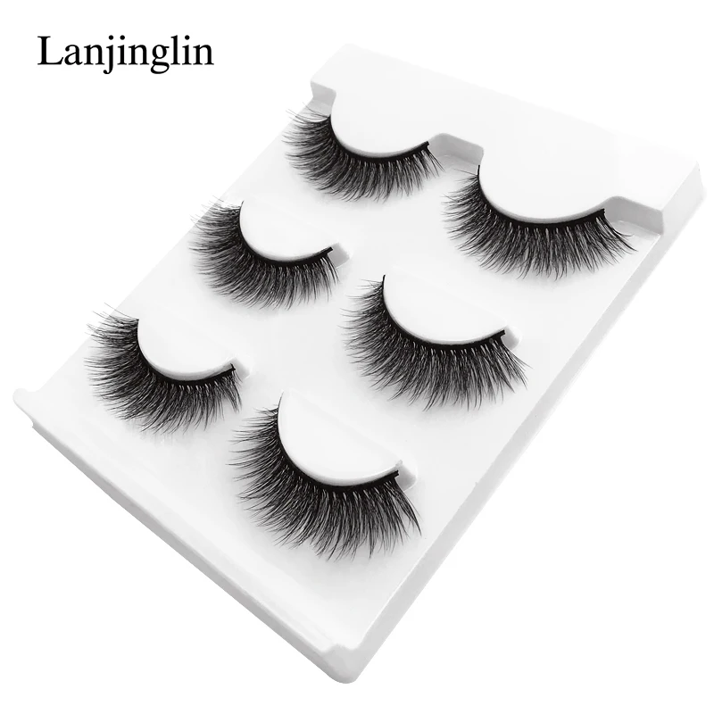 X11 100 BOXES LANJINGLIN 100 коробок натуральные длинные накладные Искусственные ресницы для макияжа 3d норковые ресницы для наращивания ресниц норковые ресницы - Цвет: X11 100 BOXES