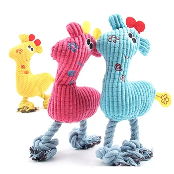 

1pcs Little Deer Interactive Training Products Dog Puppy Teeth Cleaning Tools Chew Squeak Toys Funny Plush Pet Dogs Supplies