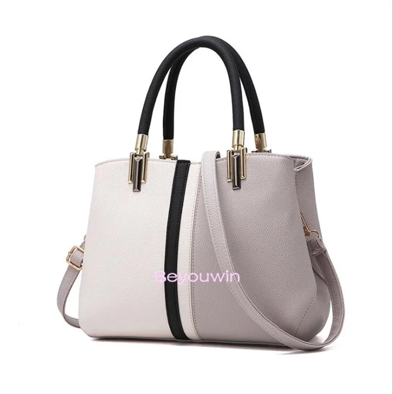 1pcs double color lady handbag high quality pu leather |