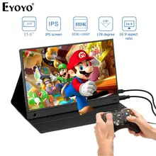 Eyoyo EM15K 15," HDMI USB-C портативный монитор 1920x1080 FHD HDR ips дисплей светодиодный экран для ПК PS4 Xbox Phone