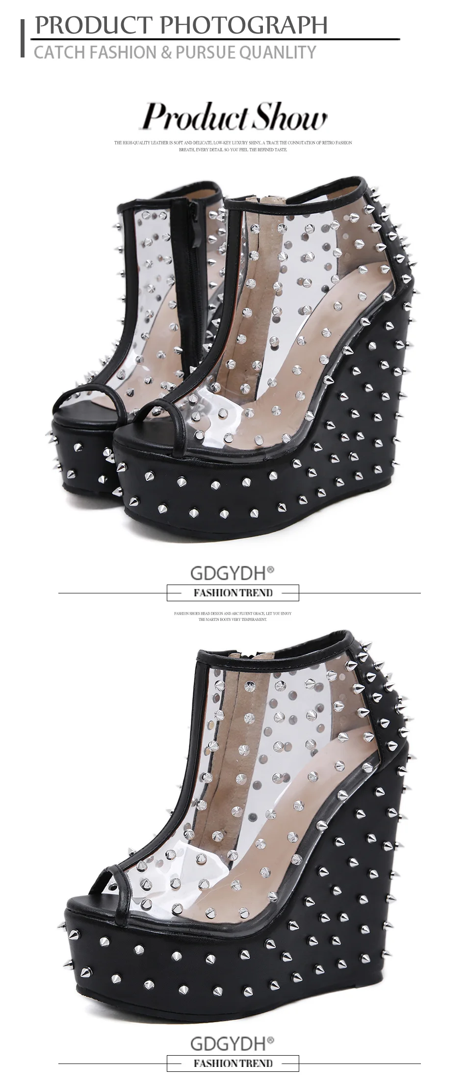 black rivets sandals 