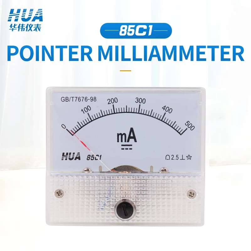 0-30A DC Ammeter 85C1 Analog Panel Meter Ammeter Amperemeter 65x56mm With Shunt 