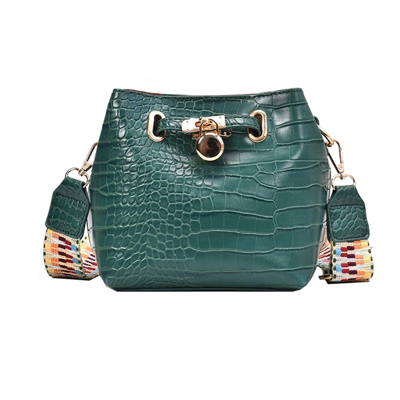 

Ladies Shoulder Bag Crocodile Pattern Simple Art High Quality Retro Bags Crocodile Pattern Women Crossbody Bags Waterproof Green