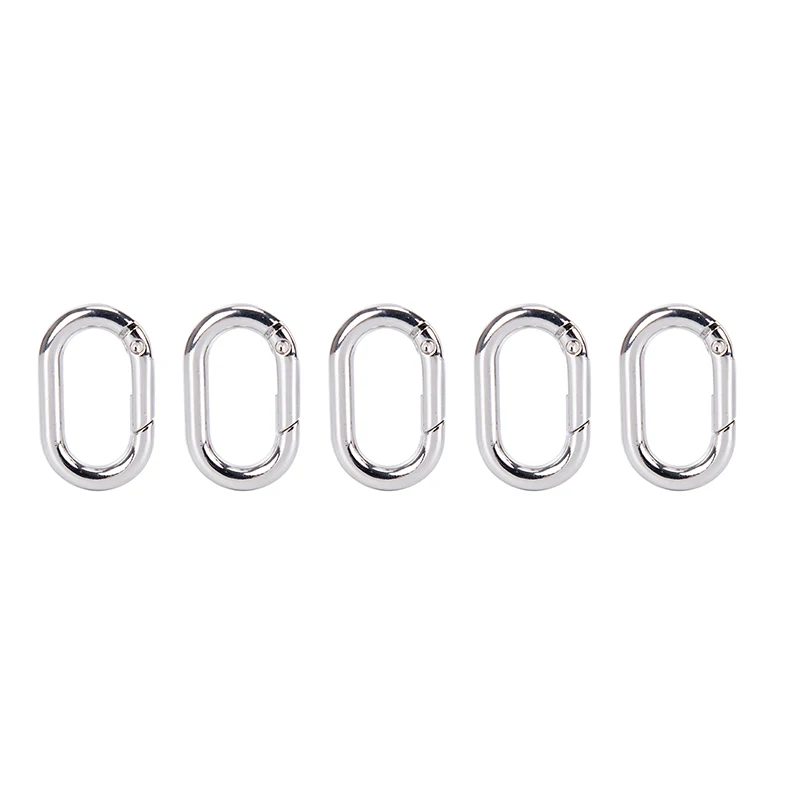 5Pcs Silver Gold Bronze Connection Oval Ring Alloy Metal Shoes Bags Garment Buckles DIY Accessory Sewing - Цвет: Серебристый