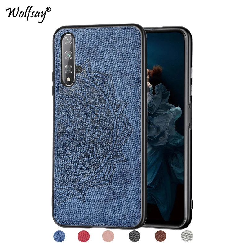 

For Huawei Nova 5T Case Shockproof Soft Silicone Hard Back Cloth Texture Phone Case For Huawei Nova 5T Cover For Huawei Nova 5T