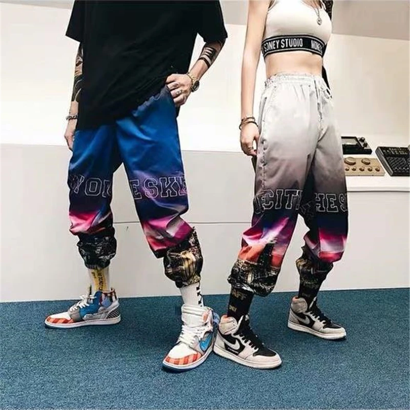 Модная обувь в стиле «хип-хоп» Штаны уличная Harajuku джоггеры Для мужчин свободные мужские брюки-шаровары Забавный Повседневное Штаны брюки унисекс впитывает пот и Штаны