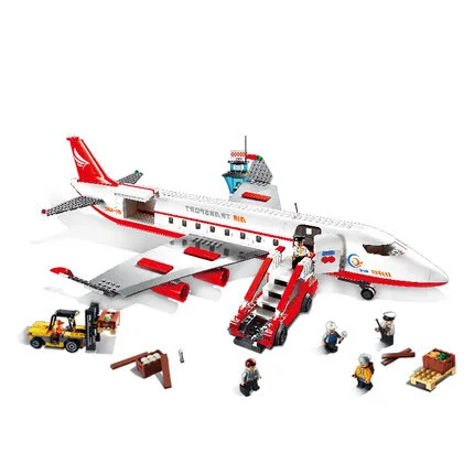 

Models building toy 8913 legoinglys Airplane City Large Passenger Plane 856pcs Building Blocks city toys & hobbies kids gifts