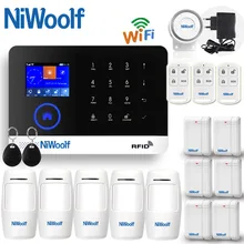 Приложение wifi+ GSM домашняя охранная сигнализация сенсорная клавиатура Английский Русский Испанский Немецкий польский итальянский французский португальский