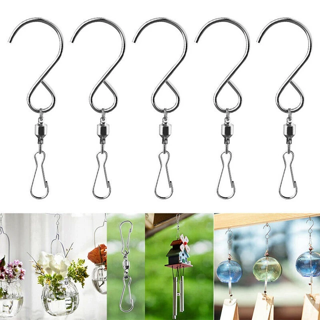 10 Pcs Stainless Steel Swivel Clip Hanging Hook Multifunction S