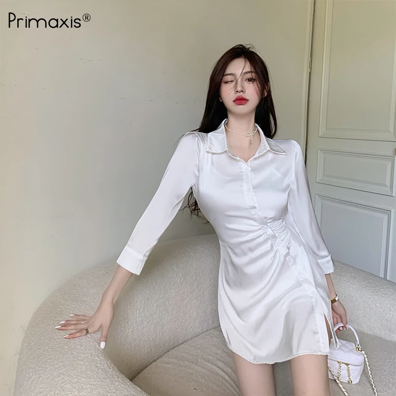 Primaxis autumn fashion Women's elegant button up  shirt Blouses Women's summer blouses with collar 2021 tops Clothing