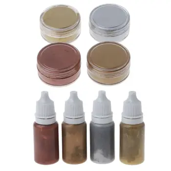 

4 Colors Metal Brozne Golden Pearl Powder Epoxy Resin Colorant Glitter Marble Metallic Pigment Resin Dye Jewelry Making