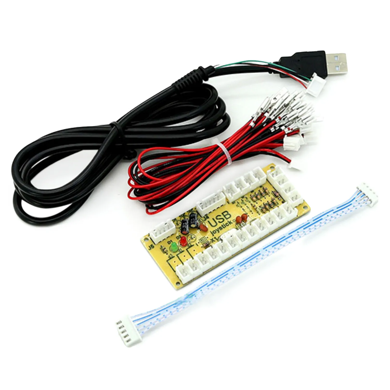 Bevigac Нулевая задержка USB плата Подключения кодировщика с кабелями двухканальный