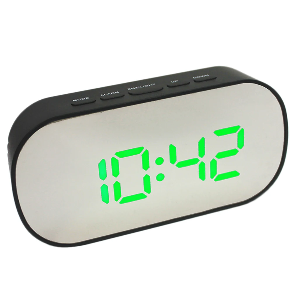 Multi-function Electronic Clock LED Digital Alarm Clock Bedside Clock Large Digits Display Battery Operated