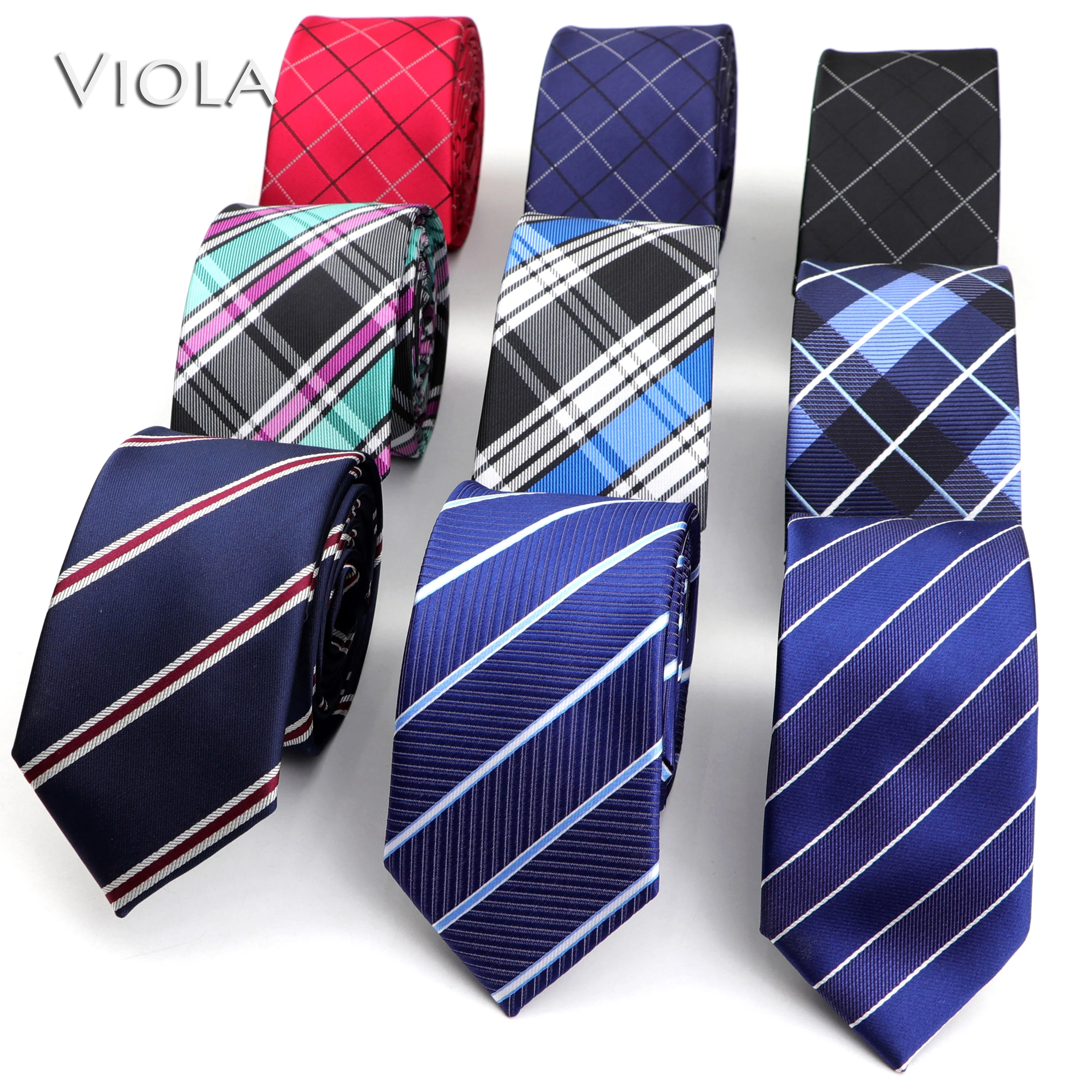 

Classic Striped Plaid Neck Tie 6cm Narrow Skinny Quality Polyester Men Fomal Tie Business Tuxedo Banquet Dinner Gift Accessory