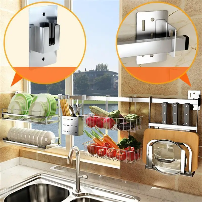 Organization De Cozinha Nevera Almacenamiento аксессуары из нержавеющей стали Mutfak Cuisine Cocina Organizador кухонный Органайзер