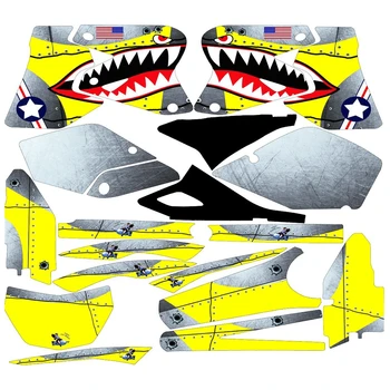 

New Shark Full Graphics Decals Stickers Custom Number Name 3M Matte Stickers Waterproof For Suzuki DRZ400SM