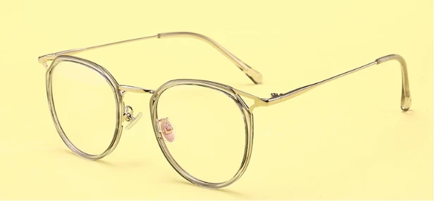 47109 пластиковые титановые оправы для очков кошачий глаз, мужские и женские оптические модные компьютерные очки - Цвет оправы: C4 gray