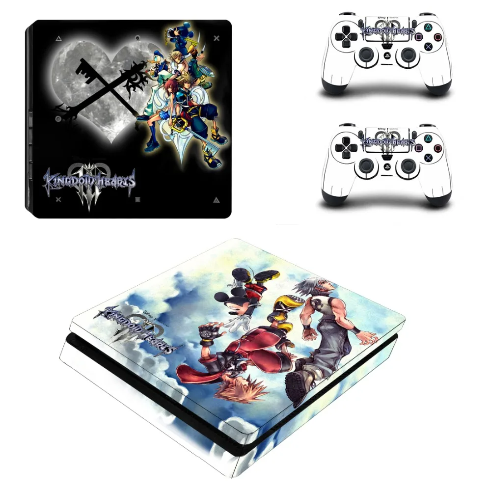 Kingdom Heart 3 Полное покрытие лицевые панели PS4 тонкая кожа Виниловая наклейка, стикер для Playstation 4 консоль и контроллер PS4 тонкая наклейка
