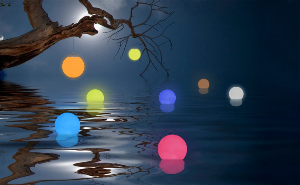 swimming pool lights underwater 16 Color Floating Pool Lights Changing RGB LED Ball Lights IP67 Waterproof 20cm 15cm 12cm 8cm Hot Tub Night Lights Pool Toys underwater lights for fountains