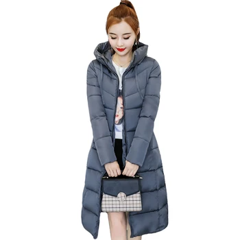 

Parka Women 2020 New Winter Down jacket Women Coat Long Hooded Outwear Female Parka Thick Cotton Padded Female Basic Coats G40