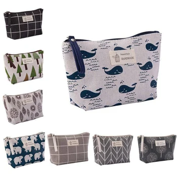 

Vintage Multi-function Portable Travel Coin Purse Cosmetic Animal Pattern Bag Organizer Storage Toiletry Case Wash Pouch