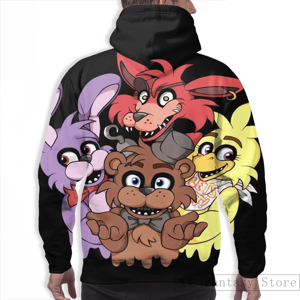 Мужские толстовки, свитшоты для женщин funny Five Nights at Freddys! Повседневная Толстовка с капюшоном и принтом