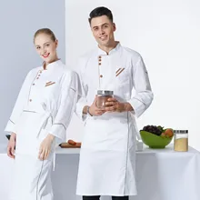 С длинным рукавом для мужчин и женщин, унисекс, шеф-повара, костюм, набор, рабочая одежда из дышащего материала для ресторана