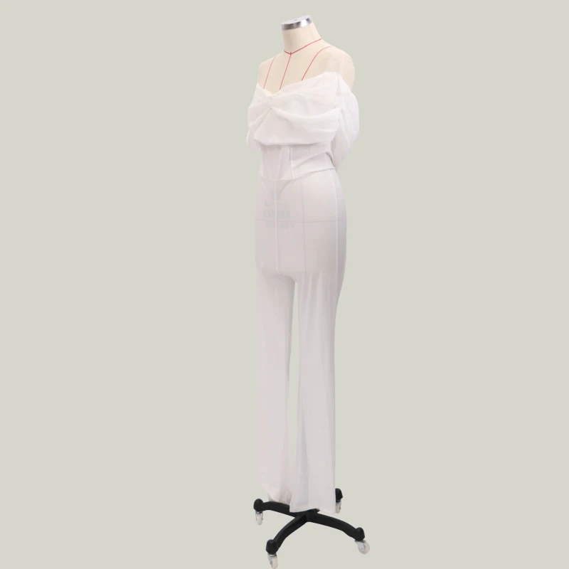 Женские пикантные элегантные Вечеринка мяч Slim Fit с открытыми плечами и застежкой-молнией на спине, комбинезон