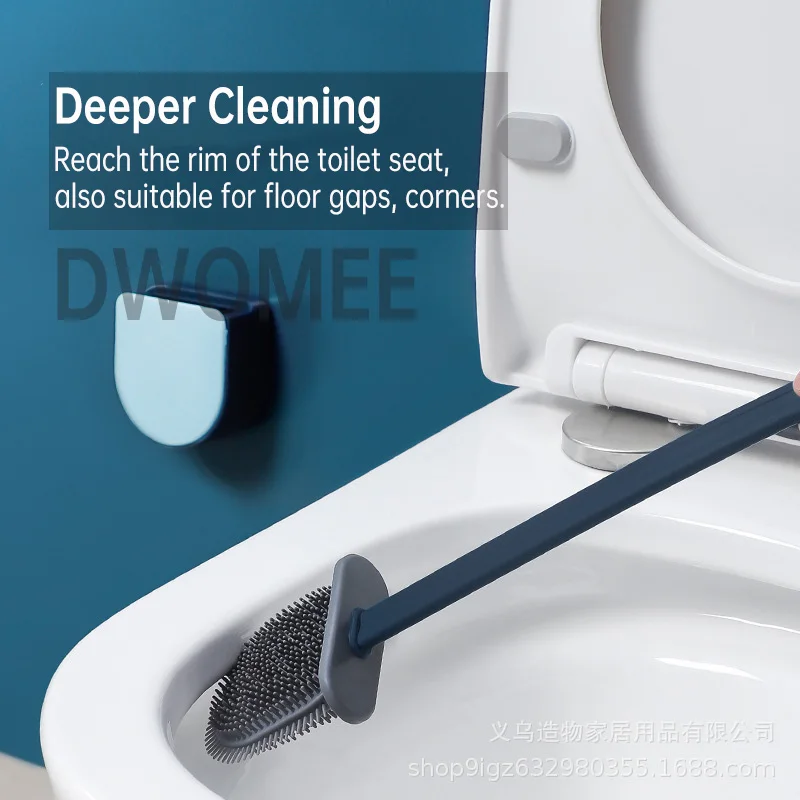 Toilet Bowl Brush Holder Set: Bathroom Deep Cleaning Toilet