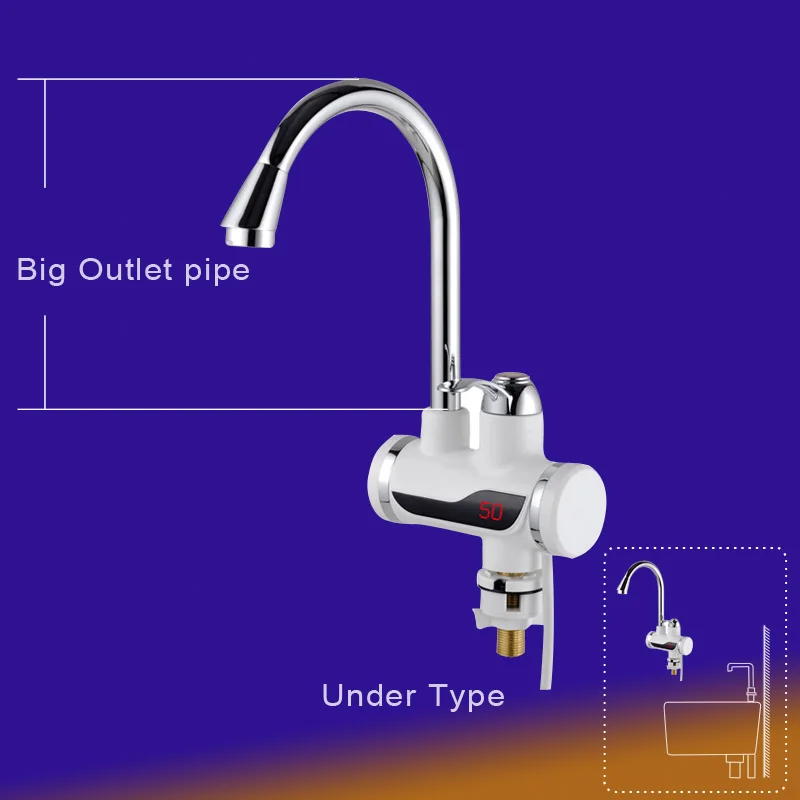 Электрический кухонный водонагреватель кран мгновенный горячий водонагреватель кран для холодного нагрева проточный водонагреватель