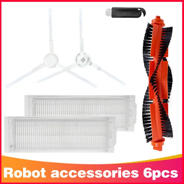 Hepa Filter Roller Side Brush Mop Rag Cloth for Xiaomi Mijia LDS / STYJ02YM / Conga 3490 Viomi V2 PRO V3 SE Robotic Vacuum Parts Set 6