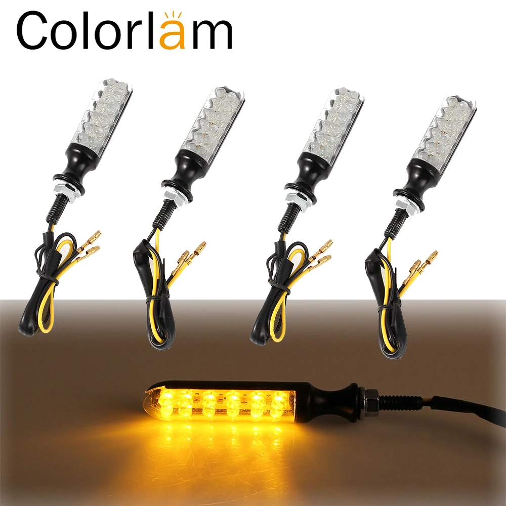 

4 шт., 12 В 12 светодиодов, поворотники для мотоцикла