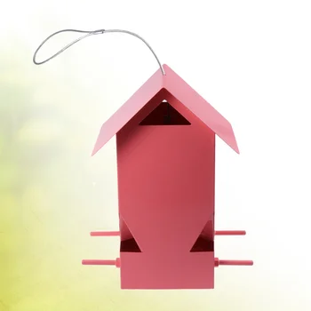 

Waterproof Hut Openable Top Style Birds Feeder Outdoor Hanging Birds Bowl Practical Birds Feeding Tool Automatic Food Leakage Bi