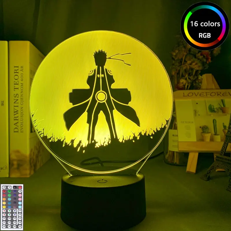 Anime Night Light for Children Bedroom Decor Naruto Uzumaki Naruto LED 3d Night Lamp Kids 3d  Light Gift Toys for Children