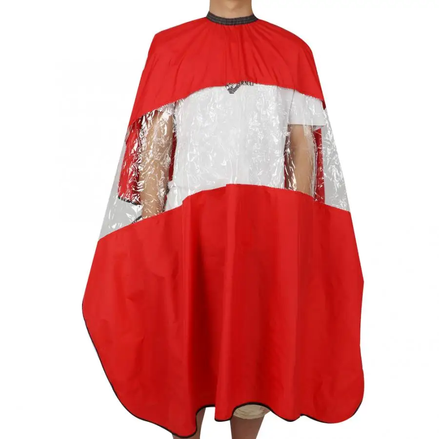 Обёрточная бумага Профессиональный парикмахерский фартук для стрижки волос красить платье накидка для ношения на улице, домашний Парикмахерская красные парикмахерские инструменты для создания объема