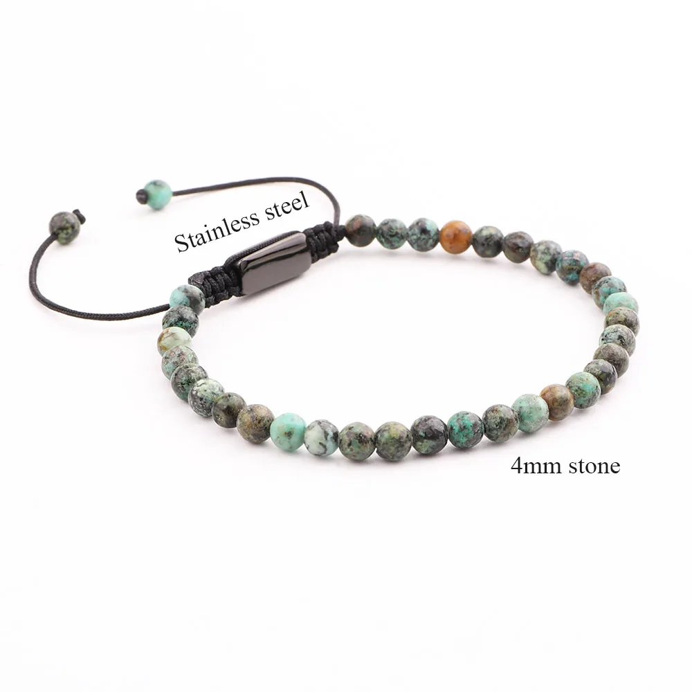 New Design Natural Stone Small Size Cute Beads Macrame Bracelet Men Jewelry Gift - Image 2