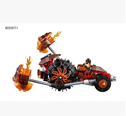 Bela Nexo Knights 70313 строительные блоки для мотоцикла Lava Smasher, собранные 10481