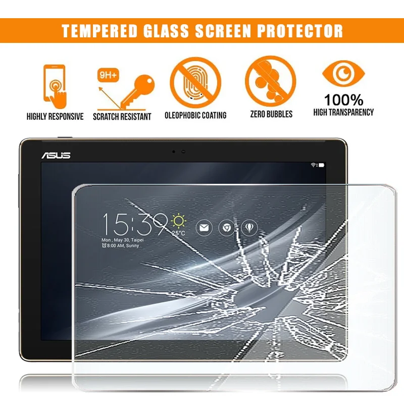 Per Asus Zenpad 10 Z301M Pellicola Proteggi Schermo In Vetro Temperato Resistente Ai Graffi Anti-Impronta Hd Pellicola Trasparente