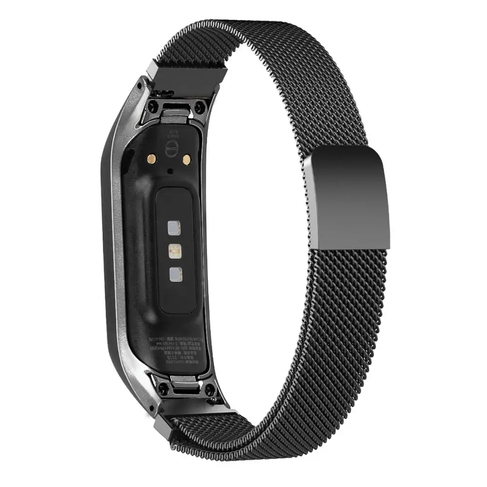 S/L браслет из нержавеющей стали для samsung galaxy fit SM R370 часы металлический браслет ремешок для samsung galaxy fit SM-R370 - Цвет: black