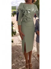 

Simple Sheath Mother of the Bride Dresses Plus Size Knee Length Three Quarter Mothers Dresses for Wedding vestido de madrinha