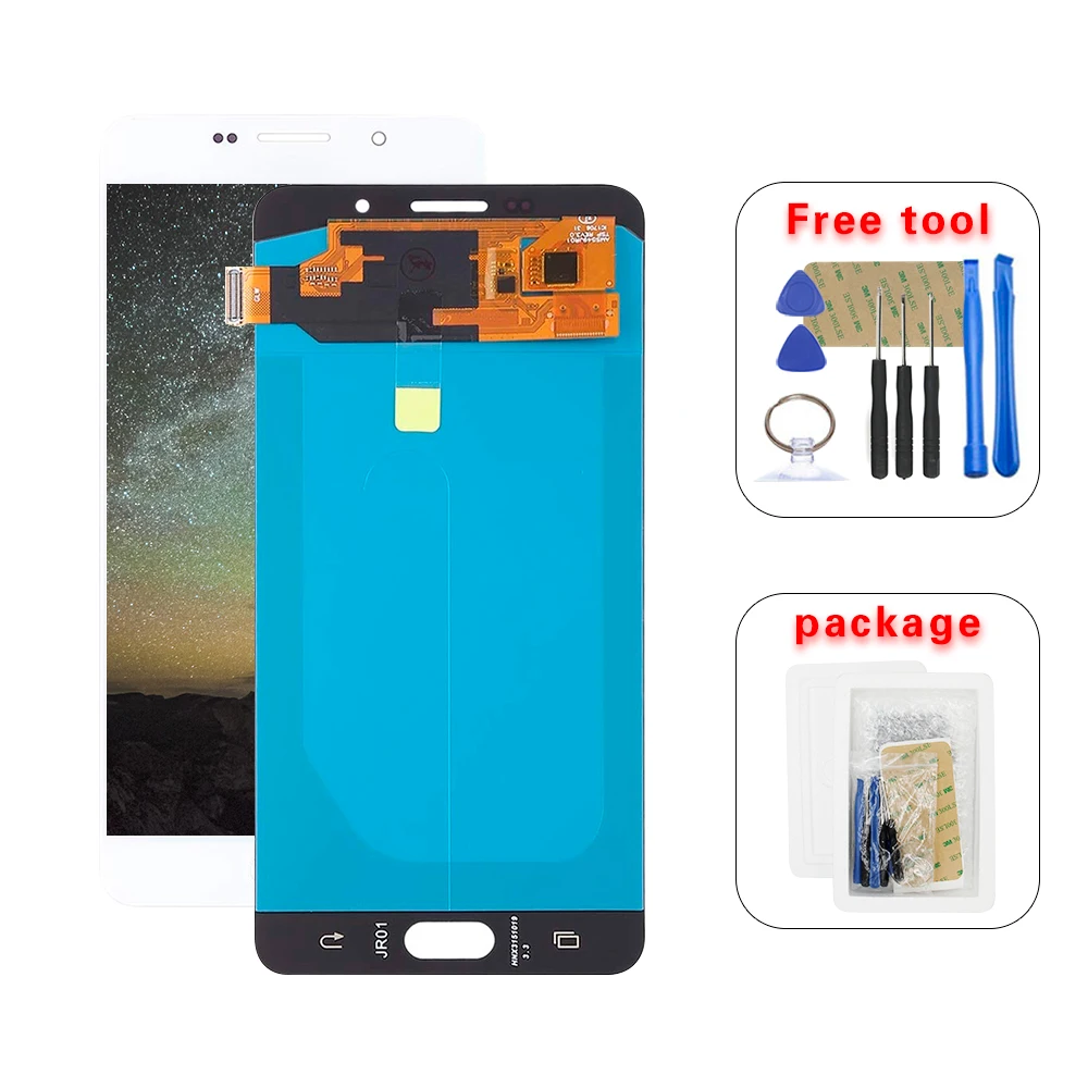 ЖК дисплей 5 ''для SAMSUNG Galaxy A7 2016 A7100 A710F A710 сенсорный экран дигитайзер бесплатные