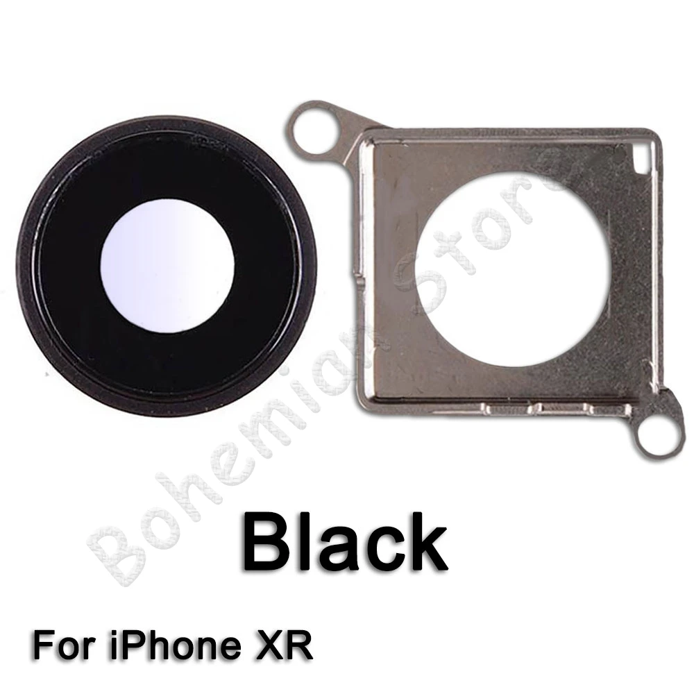 Для iPhone X Xs Max XR сапфировый Кристалл задняя камера стеклянная крышка для объектива оригинальные запасные части - Цвет: XR Black