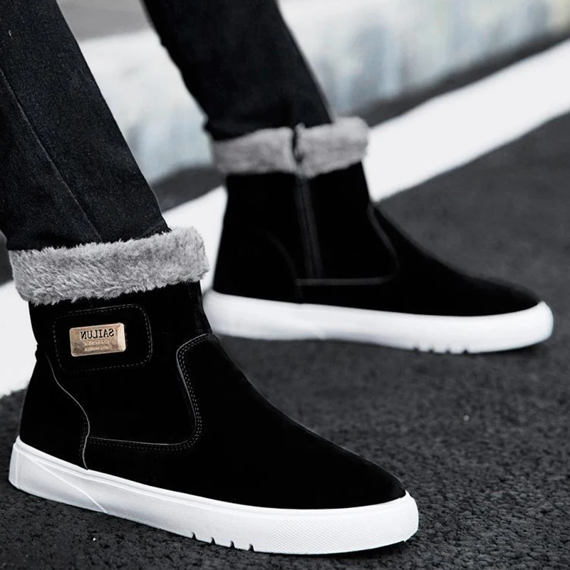 

Fashion Comfortable Casual Men's Ankle Boots 2019 New Men Shoes High Tops Light Boots Men Sneakers