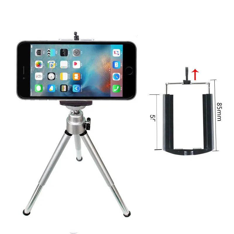 

Mini Aluminum Tripod Stabilizer With 360°Fluid Head Foldable Camera Tripod Holder Stand for All iPhone Camera Holder Clip Stand