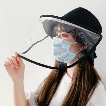 

Protective Epidemic Anti-saliva Dust-proof Hat Safety Protection Tool Splash Dust Proof Full Face Shield Cover Windproof Beanies