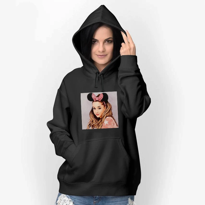 Ariana Grande толстовки с принтами Толстовка новая горячая распродажа кофт с капюшоном Толстовка Зимняя женская спортивная одежда Топы с капюшоном Sudaderas Para Mujer - Цвет: 905-dff-11-6-27